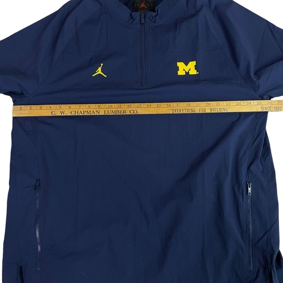 Air Jordan Michigan Wolverines 1/4 Zip Shirt Mens XXL Short Sleeve Jumpman - Picture 7 of 10